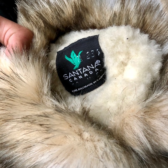 Santana Canada Suede Wrap Fur Wedge Boots 8 - Picture 8 of 8